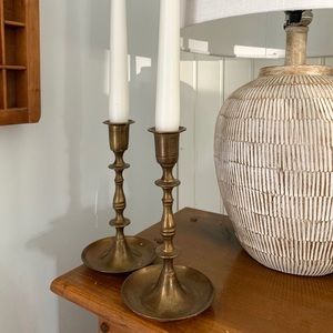 Brass Candlestick Pair